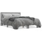 vidaXL Bettgestell Grau Sonoma 140x200 cm Holzwerkstoff und Metall vidaXL Bettgestell Grau Sonoma 140x200 cm Holzwerkstoff und Metall