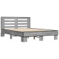 vidaXL Bettgestell Grau Sonoma 140x200 cm Holzwerkstoff und Metall vidaXL Bettgestell Grau Sonoma 140x200 cm Holzwerkstoff und Metall