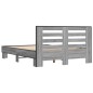 vidaXL Bettgestell Grau Sonoma 140x200 cm Holzwerkstoff und Metall vidaXL Bettgestell Grau Sonoma 140x200 cm Holzwerkstoff und Metall