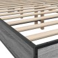 vidaXL Bettgestell Grau Sonoma 140x200 cm Holzwerkstoff und Metall vidaXL Bettgestell Grau Sonoma 140x200 cm Holzwerkstoff und Metall