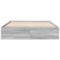 vidaXL Bettgestell Grau Sonoma 150x200 cm Holzwerkstoff vidaXL Bettgestell Grau Sonoma 150x200 cm Holzwerkstoff