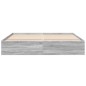 vidaXL Bettgestell Grau Sonoma 200x200 cm Holzwerkstoff vidaXL Bettgestell Grau Sonoma 200x200 cm Holzwerkstoff