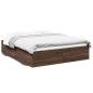 vidaXL Bettgestell Braun Eichen-Optik 160x200 cm Holzwerkstoff vidaXL Bettgestell Braun Eichen-Optik 160x200 cm Holzwerkstoff