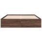 vidaXL Bettgestell Braun Eichen-Optik 160x200 cm Holzwerkstoff vidaXL Bettgestell Braun Eichen-Optik 160x200 cm Holzwerkstoff
