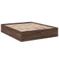 vidaXL Bettgestell Braun Eichen-Optik 160x200 cm Holzwerkstoff vidaXL Bettgestell Braun Eichen-Optik 160x200 cm Holzwerkstoff