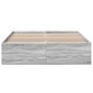 vidaXL Bettgestell Grau Sonoma 140x200 cm Holzwerkstoff