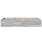 vidaXL Bettgestell Grau Sonoma 140x200 cm Holzwerkstoff