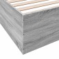 vidaXL Bettgestell Grau Sonoma 180x200 cm Holzwerkstoff vidaXL Bettgestell Grau Sonoma 180x200 cm Holzwerkstoff