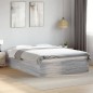 vidaXL Bettgestell Grau Sonoma 140x190 cm Holzwerkstoff vidaXL Bettgestell Grau Sonoma 140x190 cm Holzwerkstoff