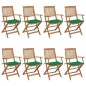 Klappbare Gartenstühle 8 Stk. mit Kissen Massivholz Akazie Klappbare Gartenstühle 8 Stk. mit Kissen Massivholz Akazie