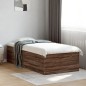 vidaXL Bettgestell Braun Eichen-Optik 100x200 cm Holzwerkstoff vidaXL Bettgestell Braun Eichen-Optik 100x200 cm Holzwerkstoff