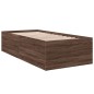 vidaXL Bettgestell Braun Eichen-Optik 100x200 cm Holzwerkstoff vidaXL Bettgestell Braun Eichen-Optik 100x200 cm Holzwerkstoff