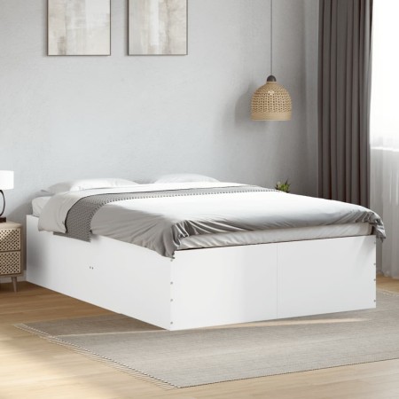 vidaXL Bettgestell Weiß 120x190 cm Holzwerkstoff
