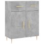 Highboard Betongrau 69,5x34x180 cm Holzwerkstoff Highboard Betongrau 69,5x34x180 cm Holzwerkstoff