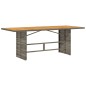 vidaXL Gartentisch mit Akazienholz-Platte Grau 190x80x75cm Poly Rattan vidaXL Gartentisch mit Akazienholz-Platte Grau 190x80x75cm Poly Rattan