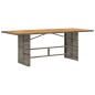 vidaXL Gartentisch mit Akazienholz-Platte Grau 190x80x75cm Poly Rattan vidaXL Gartentisch mit Akazienholz-Platte Grau 190x80x75cm Poly Rattan