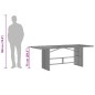 vidaXL Gartentisch mit Akazienholz-Platte Grau 190x80x75cm Poly Rattan vidaXL Gartentisch mit Akazienholz-Platte Grau 190x80x75cm Poly Rattan