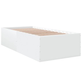 vidaXL Bettgestell Weiß 90x190 cm Holzwerkstoff