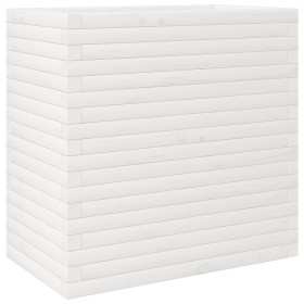 vidaXL Pflanzkübel Weiß 70x40x68,5 cm Massivholz Kiefer
