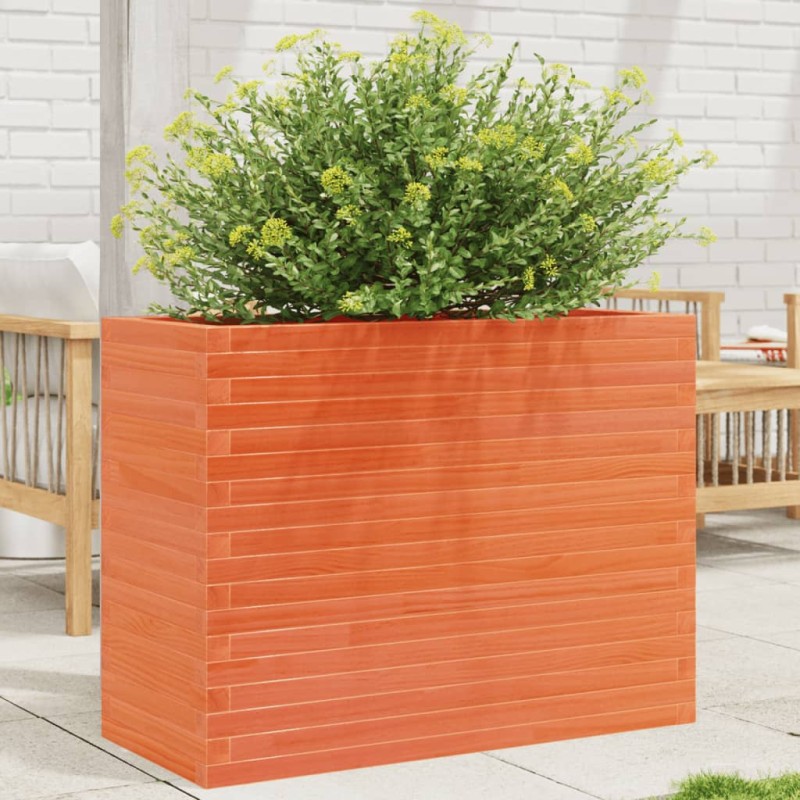 vidaXL Pflanzkübel Wachsbraun 90x40x68,5 cm Massivholz Kiefer vidaXL Pflanzkübel Wachsbraun 90x40x68,5 cm Massivholz Kiefer