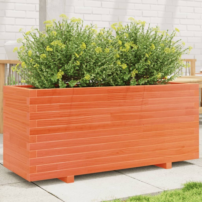 vidaXL Pflanzkübel Wachsbraun 110x40x49,5 cm Massivholz Kiefer vidaXL Pflanzkübel Wachsbraun 110x40x49,5 cm Massivholz Kiefer