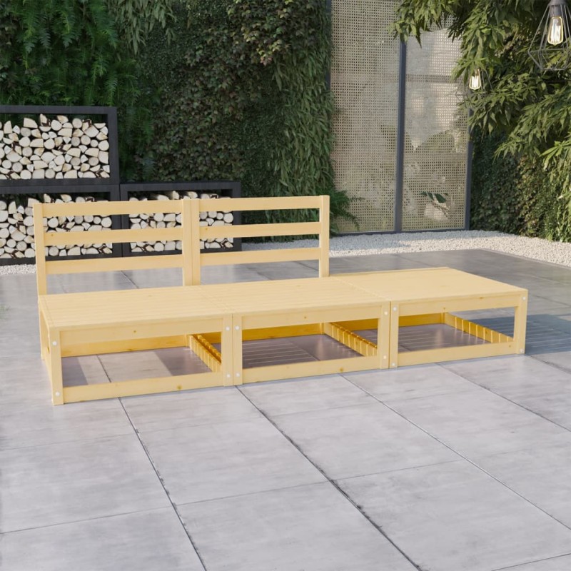 3-tlg. Garten-Lounge-Set Kiefer Massivholz 3-tlg. Garten-Lounge-Set Kiefer Massivholz