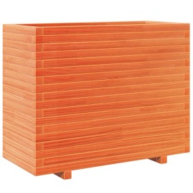 vidaXL Pflanzkübel Wachsbraun 90x40x72,5 cm Massivholz Kiefer