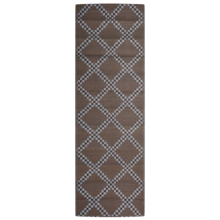 vidaXL Outdoor-Teppich Braun 80x250 cm PP