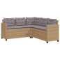 vidaXL Gartensofa in L-Form mit Tisch und Kissen Beige Poly Rattan vidaXL Gartensofa in L-Form mit Tisch und Kissen Beige Poly Rattan
