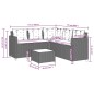 vidaXL Gartensofa in L-Form mit Tisch und Kissen Grau Poly Rattan vidaXL Gartensofa in L-Form mit Tisch und Kissen Grau Poly Rattan