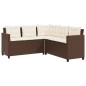 vidaXL Gartensofa in L-Form mit Tisch und Kissen Braun Poly Rattan vidaXL Gartensofa in L-Form mit Tisch und Kissen Braun Poly Rattan