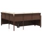 vidaXL Gartensofa in L-Form mit Tisch und Kissen Braun Poly Rattan vidaXL Gartensofa in L-Form mit Tisch und Kissen Braun Poly Rattan