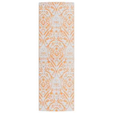 vidaXL Outdoor-Teppich Orange und Weiß 80x250 cm PP