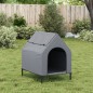 vidaXL Hundehütte Hellgrau Oxford-Gewebe und Stahl vidaXL Hundehütte Hellgrau Oxford-Gewebe und Stahl