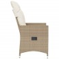 vidaXL Gartensessel mit Kissen Verstellbar Beige Poly Rattan vidaXL Gartensessel mit Kissen Verstellbar Beige Poly Rattan