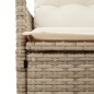 vidaXL Gartensessel mit Kissen Verstellbar Beige Poly Rattan vidaXL Gartensessel mit Kissen Verstellbar Beige Poly Rattan