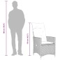 vidaXL Gartensessel mit Kissen Verstellbar Beige Poly Rattan vidaXL Gartensessel mit Kissen Verstellbar Beige Poly Rattan