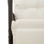vidaXL Gartensessel Verstellbar mit Kissen Braun Poly Rattan vidaXL Gartensessel Verstellbar mit Kissen Braun Poly Rattan