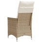vidaXL Gartensessel mit Kissen 2 Stk. Verstellbar Beige Poly Rattan vidaXL Gartensessel mit Kissen 2 Stk. Verstellbar Beige Poly Rattan