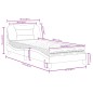 vidaXL Bett mit Matratze Blau 90x200 cm Stoff vidaXL Bett mit Matratze Blau 90x200 cm Stoff