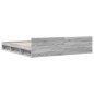 vidaXL Bettgestell mit Schubladen Grau Sonoma 200x200cm Holzwerkstoff vidaXL Bettgestell mit Schubladen Grau Sonoma 200x200cm Holzwerkstoff