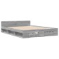 vidaXL Bettgestell mit Schubladen Grau Sonoma 150x200 cm Holzwerkstoff vidaXL Bettgestell mit Schubladen Grau Sonoma 150x200 cm Holzwerkstoff