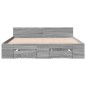 vidaXL Bettgestell mit Schubladen Grau Sonoma 150x200 cm Holzwerkstoff vidaXL Bettgestell mit Schubladen Grau Sonoma 150x200 cm Holzwerkstoff