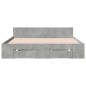 vidaXL Bettgestell mit Schubladen Betongrau 140x190 cm Holzwerkstoff vidaXL Bettgestell mit Schubladen Betongrau 140x190 cm Holzwerkstoff