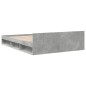 vidaXL Bettgestell mit Schubladen Betongrau 140x190 cm Holzwerkstoff vidaXL Bettgestell mit Schubladen Betongrau 140x190 cm Holzwerkstoff