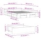 vidaXL Bettgestell mit Schubladen Betongrau 140x190 cm Holzwerkstoff vidaXL Bettgestell mit Schubladen Betongrau 140x190 cm Holzwerkstoff