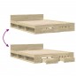 vidaXL Bettgestell mit Schubladen Sonoma-Eiche 140x200cm Holzwerkstoff vidaXL Bettgestell mit Schubladen Sonoma-Eiche 140x200cm Holzwerkstoff