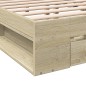 vidaXL Bettgestell mit Schubladen Sonoma-Eiche 140x200cm Holzwerkstoff vidaXL Bettgestell mit Schubladen Sonoma-Eiche 140x200cm Holzwerkstoff