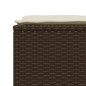 vidaXL Gartenhocker mit Kissen 4 Stk. Braun Poly Rattan vidaXL Gartenhocker mit Kissen 4 Stk. Braun Poly Rattan