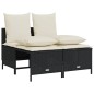 vidaXL 4-tlg. Garten-Sofagarnitur mit Kissen Schwarz Poly Rattan vidaXL 4-tlg. Garten-Sofagarnitur mit Kissen Schwarz Poly Rattan